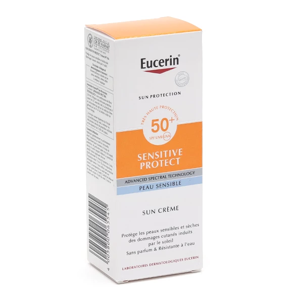 EUCERIN Sun Sensitive Protect Creme Tres Haute Protection Visage SPF50+ 50ml