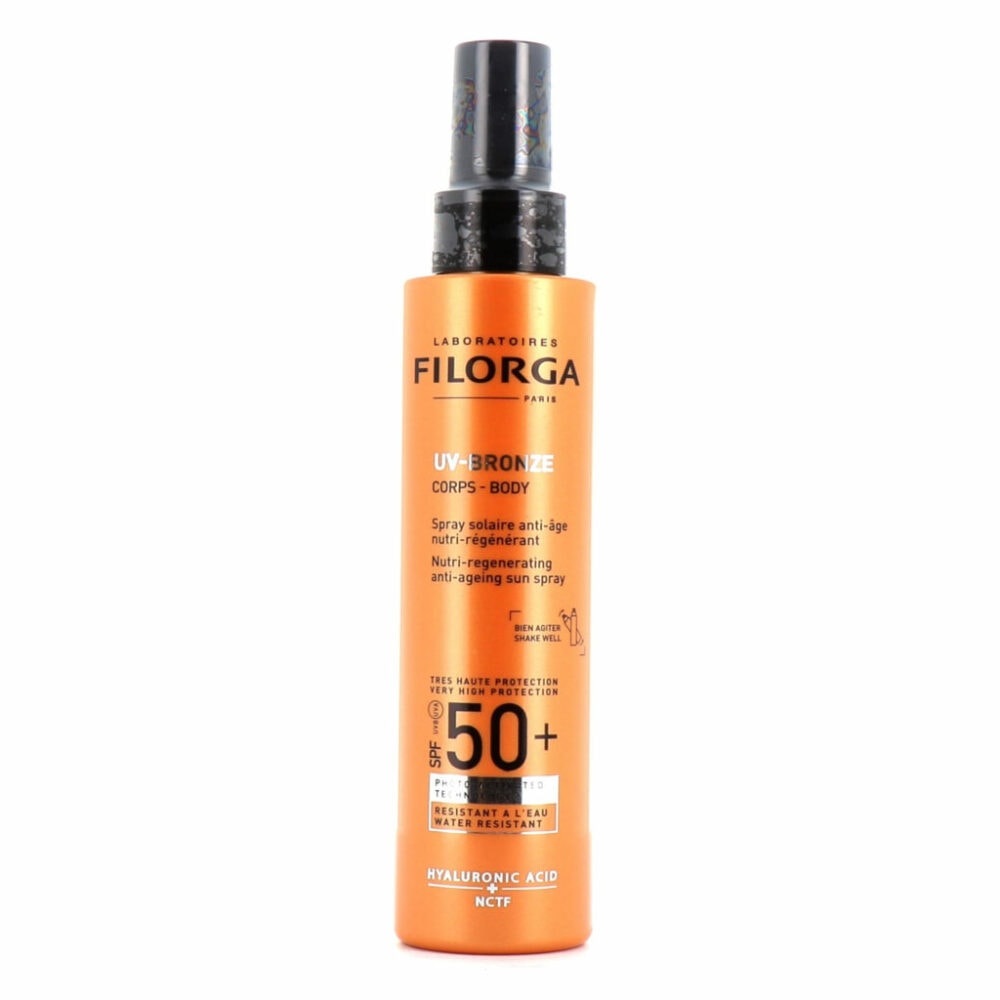 Filorga uv-bronze corps spray solaire anti-âge nutri-régénérant spf50+ 150 ml