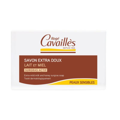 roge cavailles savon surgras extra doux lait miel 150g