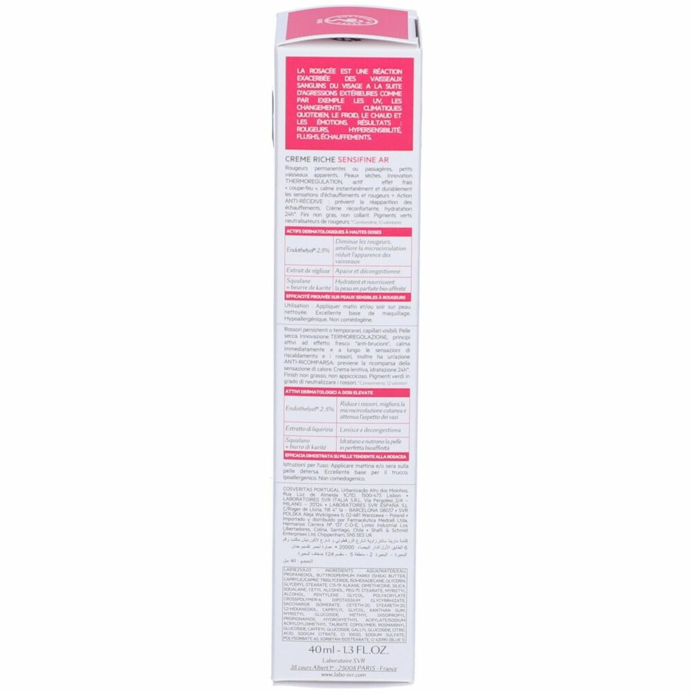 Svr sensifine ar creme riche anti-rougeurs