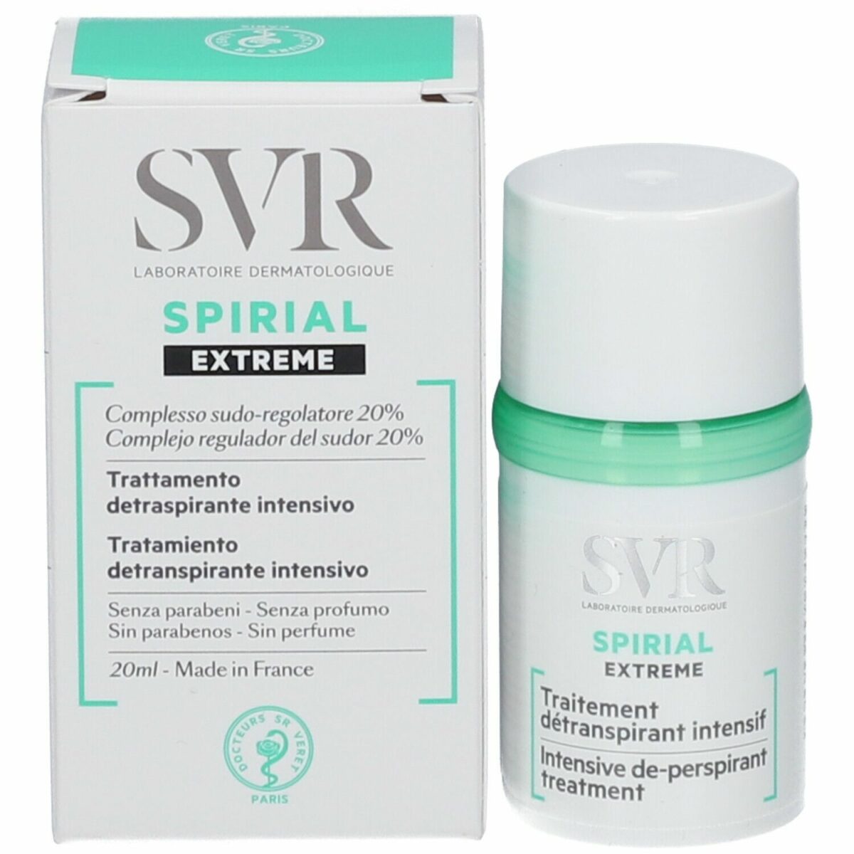 SVR Extreme Anti-Transpirant 20 Ml | Intensivpflege Gegen Schwitzen | Mit 20% Höherer Konzentration | Beruhigende Formel