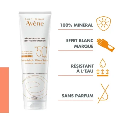 Avene Solaire Lait Mineral Tres Haute Protection SPF50+ 100ml