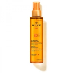 Nuxe sun huile bronzante visage et corps spf30 150ml