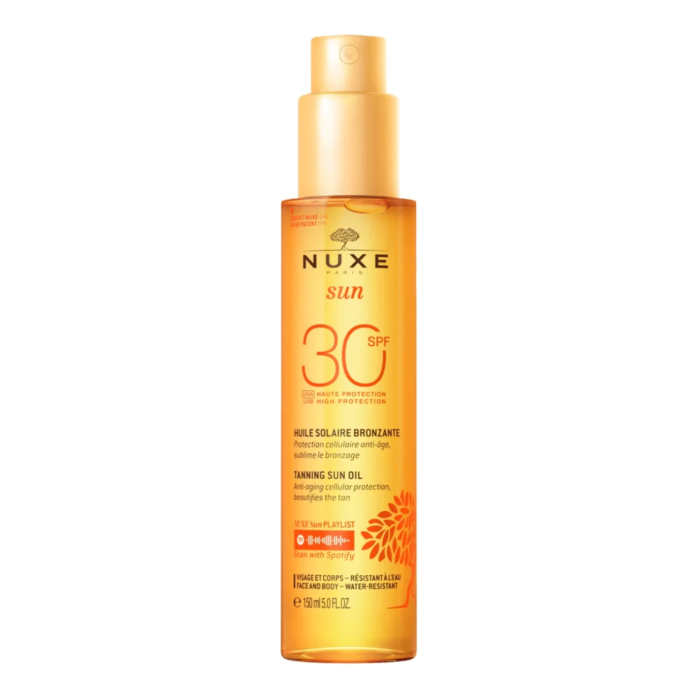 Nuxe sun huile bronzante visage et corps spf30 150ml