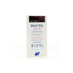 phyto phytocolor couleur soin 57 chatain clair marron 1 kit