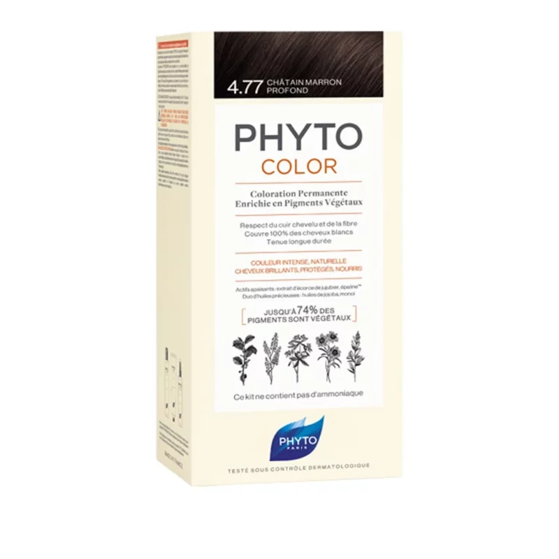 phyto phytocolor 4.77 chatin marron profond