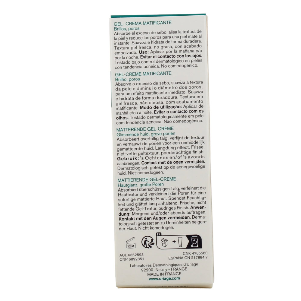 Uriage hyseac soin matifiant 40 ml