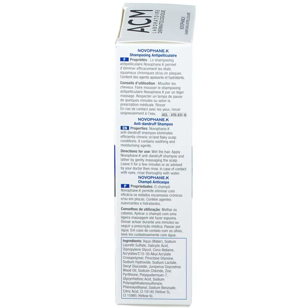 Acm novophane k shampoing etats squameux sévères 125ml