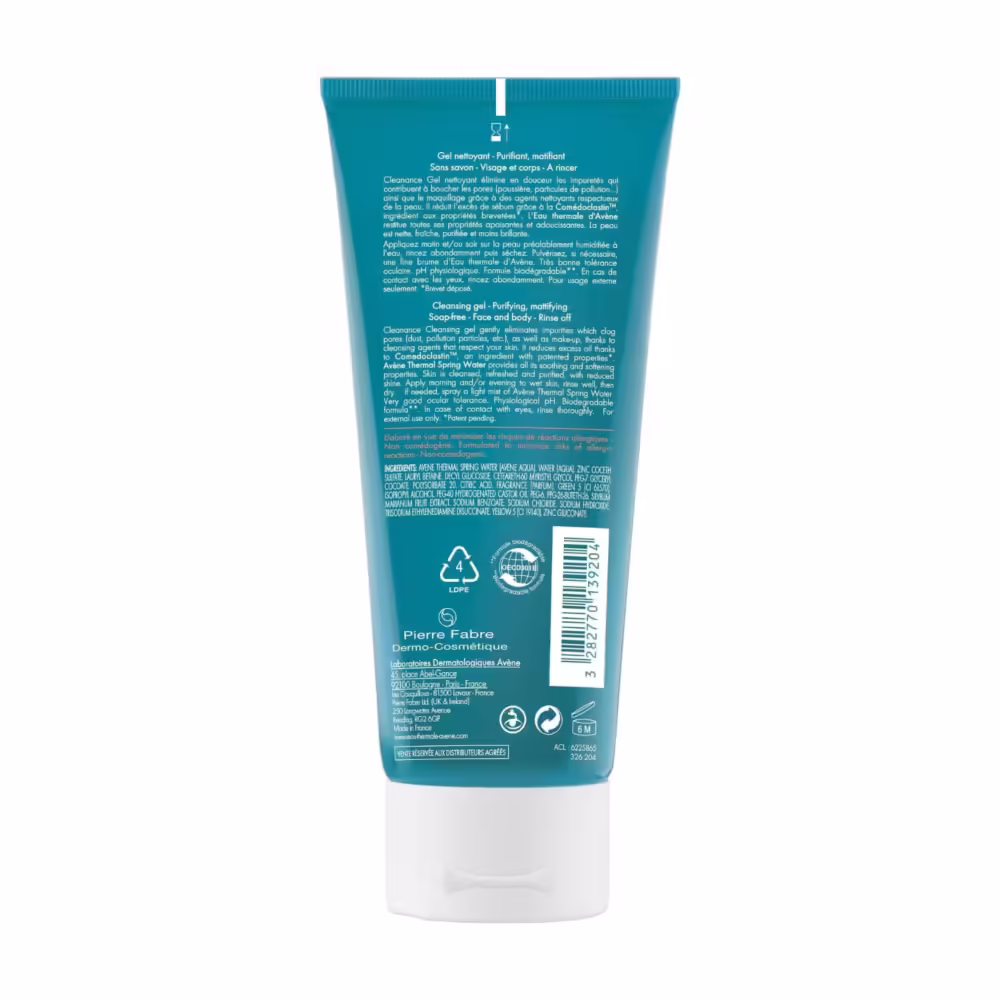 Avene cleanance gel nettoyant 200ml
