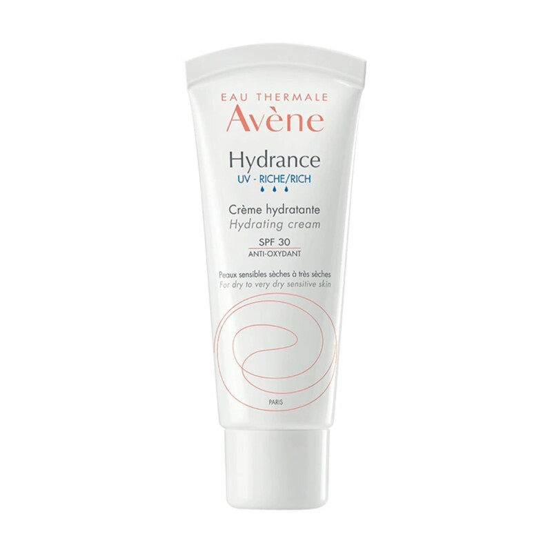 La peau sèche : routine de soins Avene hydrance creme riche spf30 uv 40ml
