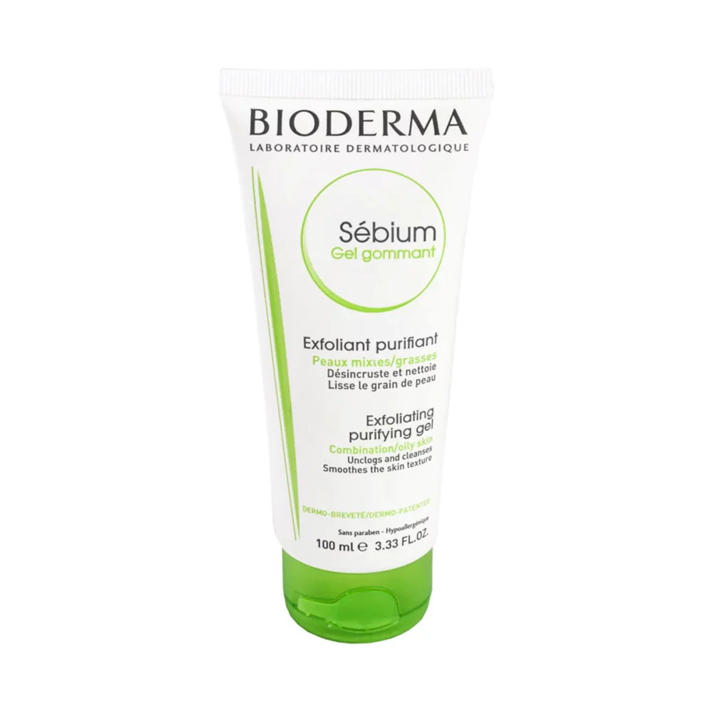 Bioderma sebium gel gommant exfoliant purifiant peaux mixtes a grasses 100ml