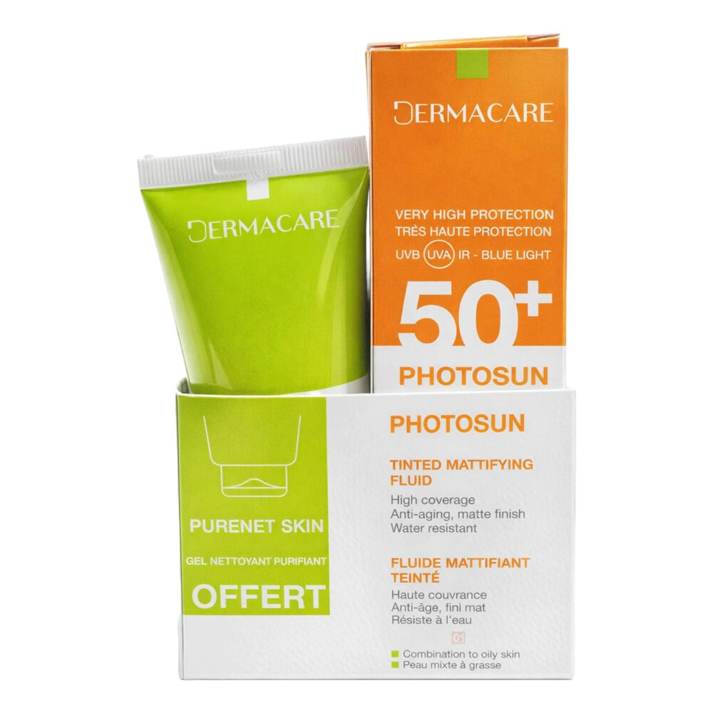 Dermacare photosun crème solaire teinte 01 peaux mixtes a grasses 50ml