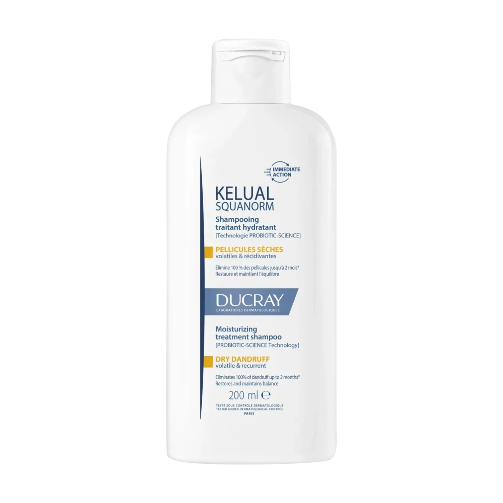 Ducray kelual squanorm shampoing traitant hydratant pellicules sèches 200ml
