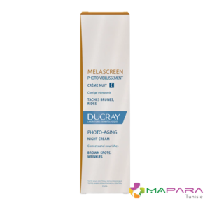 ducray melascreen photo vieillissement creme nuit emballage exterieur 50ml
