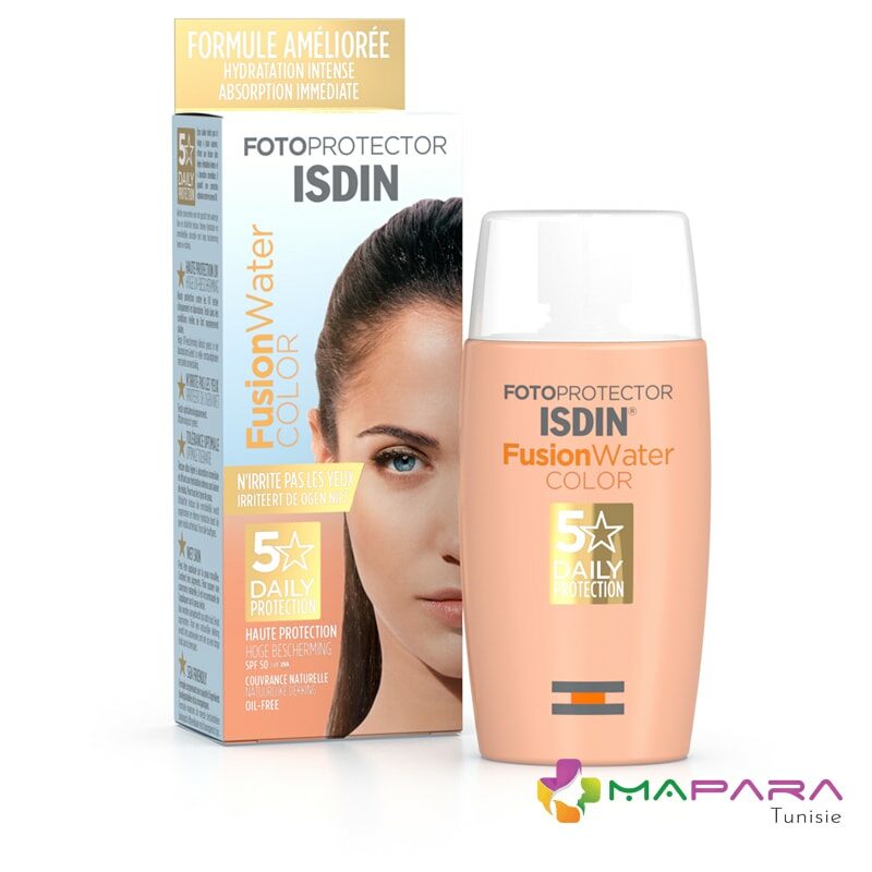 isdin ecran solaire fusion water teinte spf50