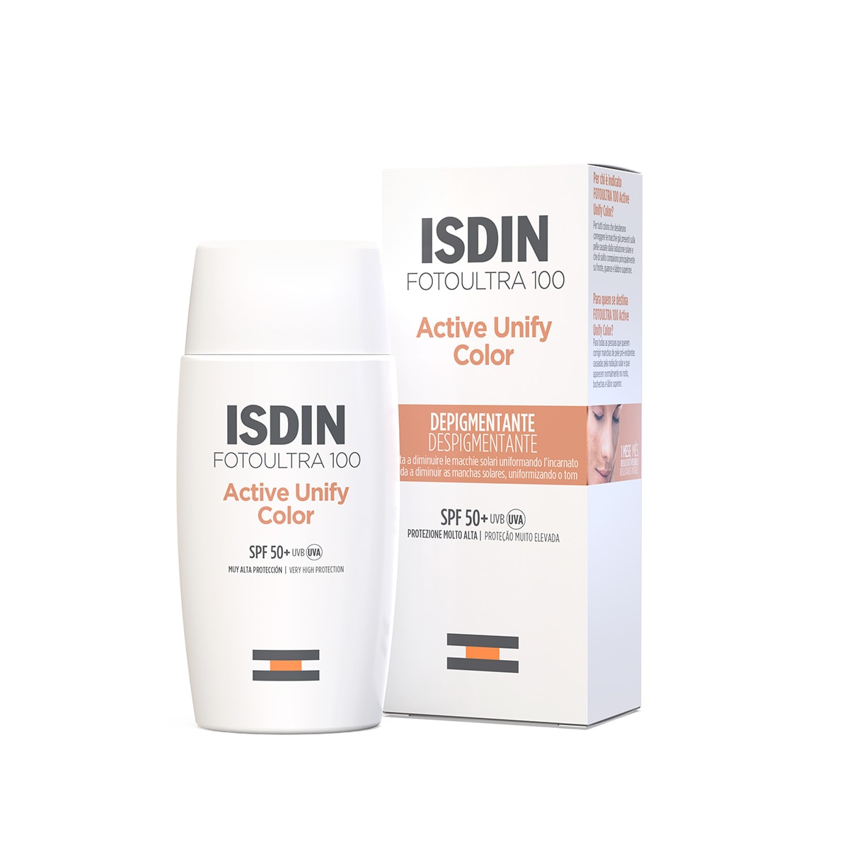 Isdin active unify teinte dépigmentant spf50+ 50 ml Isdin ecran solaire active unify fusion fluide teinte spf50+ 50ml