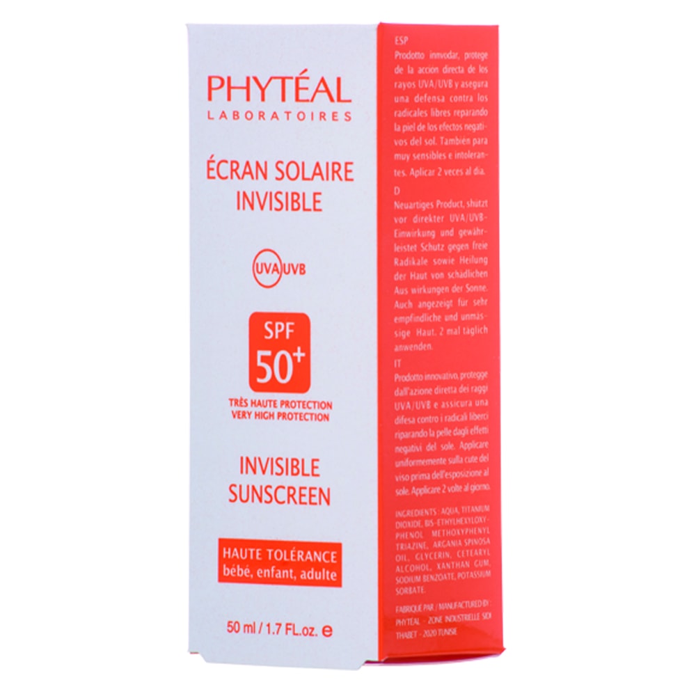 PHYTEAL Ecran Invisible Bébés Enfants et Adultes SPF50 50ml