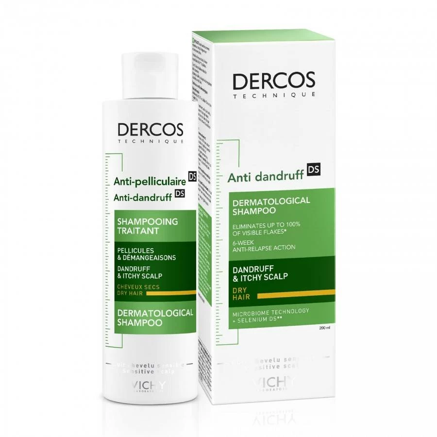 Vichy dercos anti-pelliculaire shampooing traitant cheveux secs 200ml