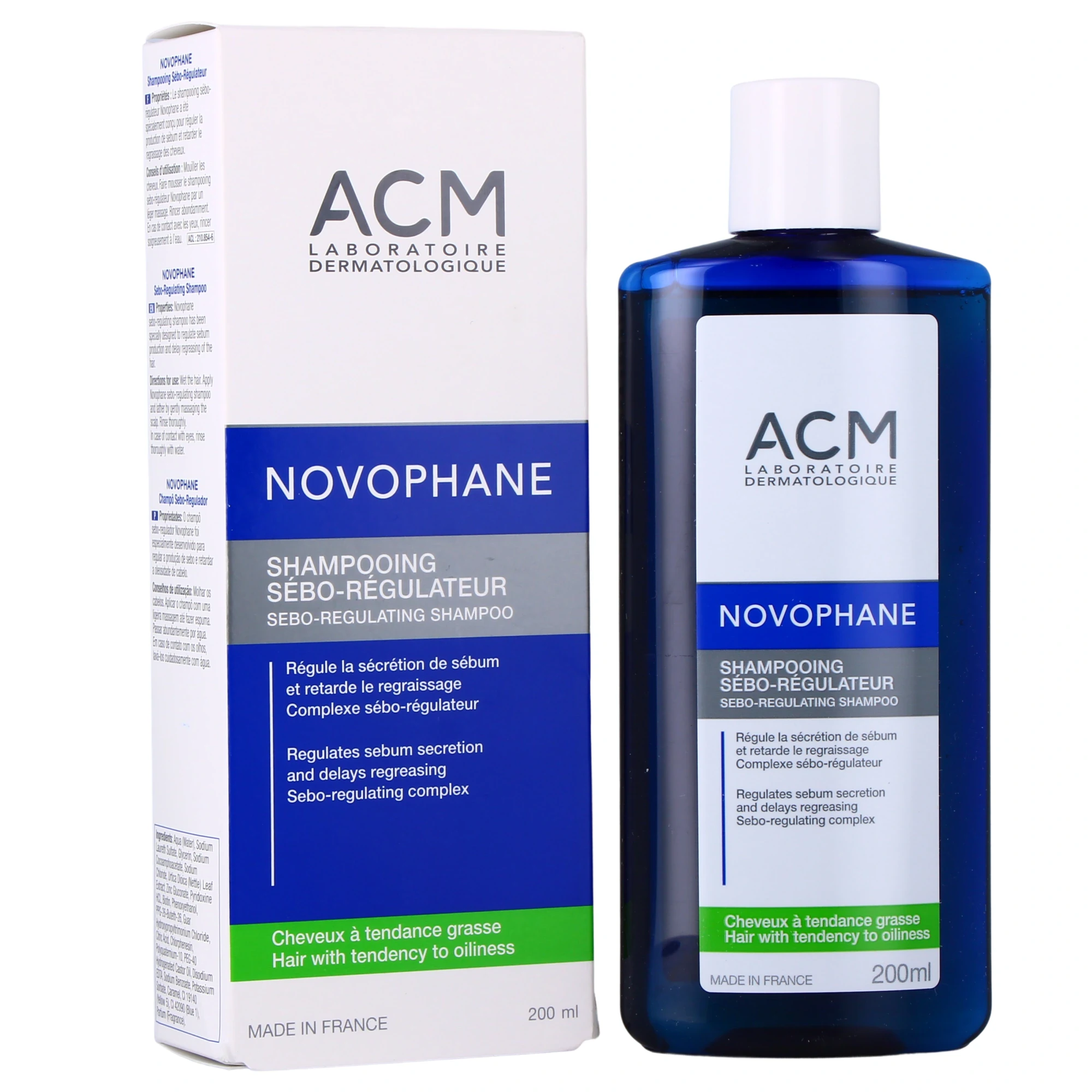 ACM Novophane Shampoing sébo-régulateur cheveux gras 200ml