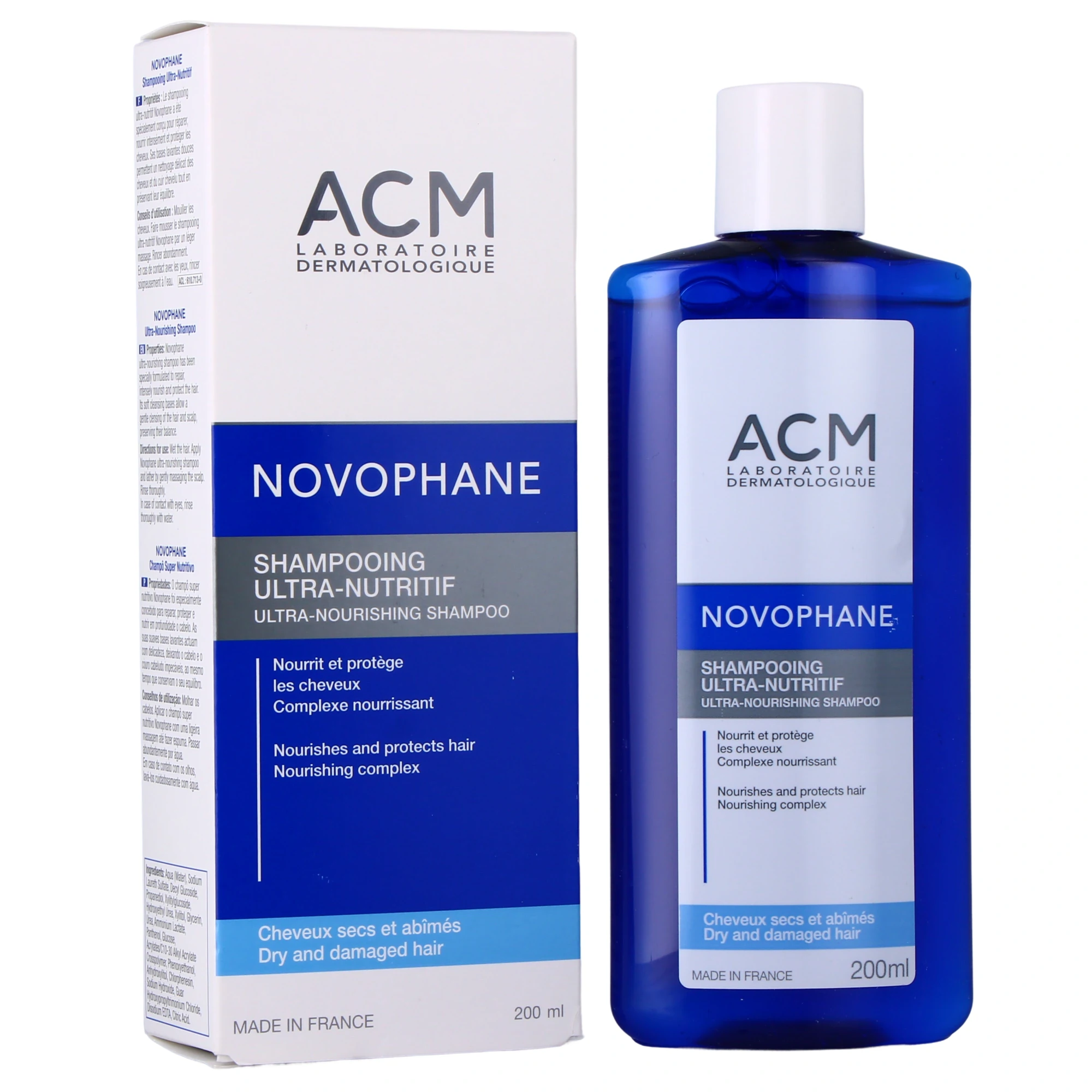 ACM Novophane Shampoing Ultra-Nutritive Cheveux secs et abimés 200ml