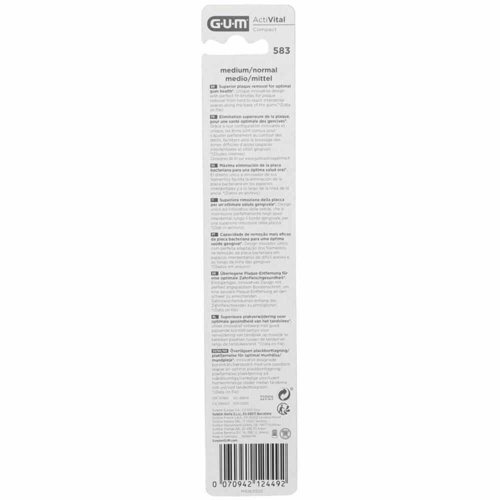 Gum brosse à dents activital medium compact 583