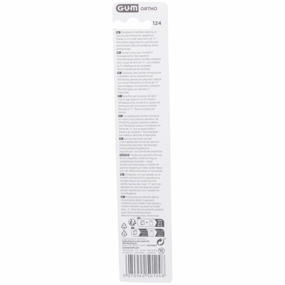 Gum brosse à dents ortho souple 124
