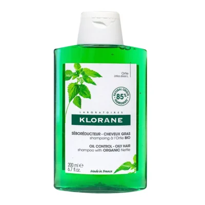 Klorane shampoing à l'ortie bio séborégulateur cheveux gras 200ml