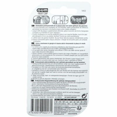 GUM Brossettes Traveler Ultrafine Cylindrique 0,9 mm 1412