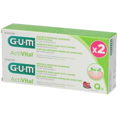 Gum activital dentifrice gel lot de 2 x 75ml
