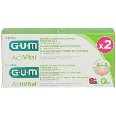 Gum activital dentifrice gel lot de 2 x 75ml