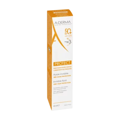A-DERMA Protect Fluide Solaire Visage Invisible SPF50+ 40ml maparatunisie