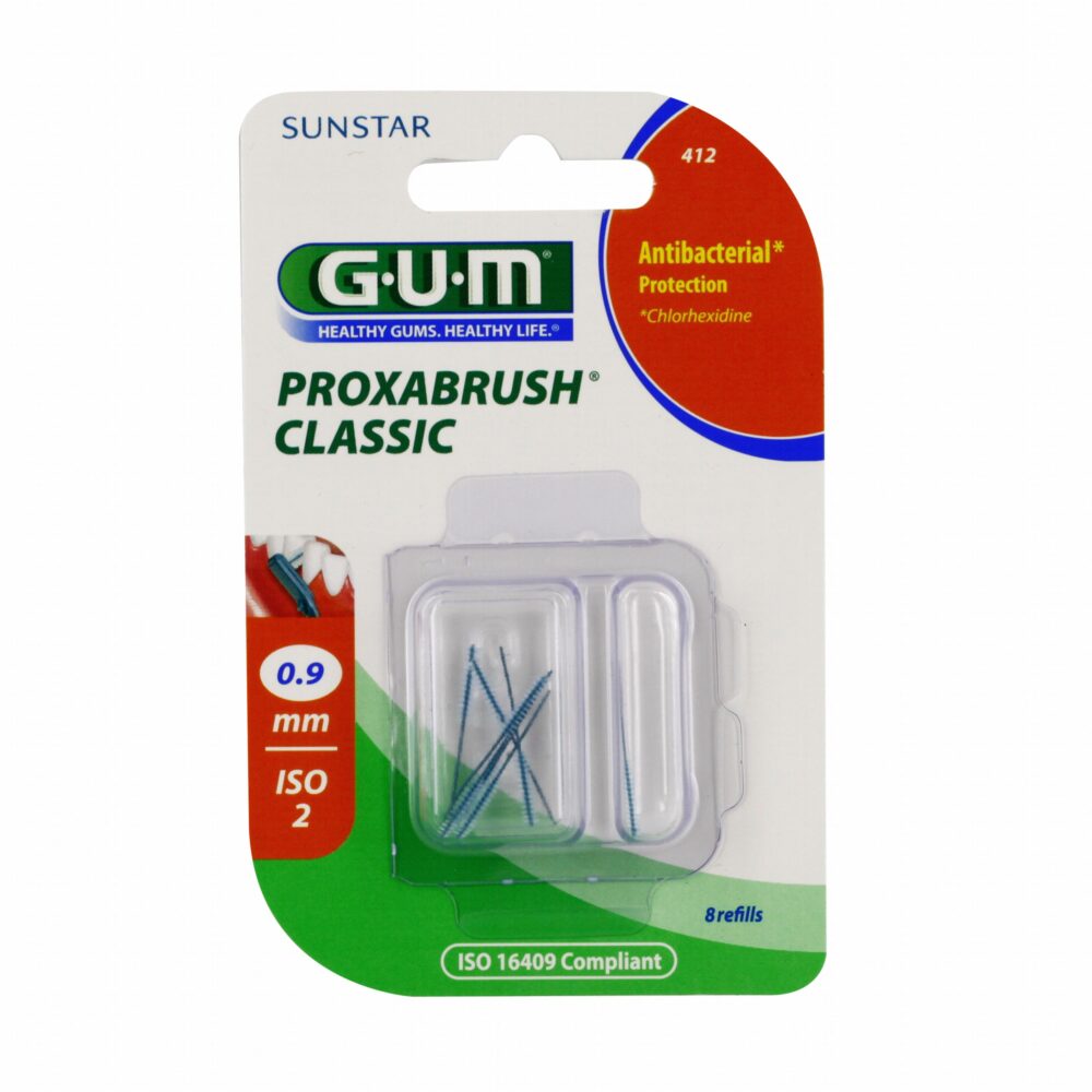 Gum brossettes proxabrush classic recharges 0,9mm 8 unités 412