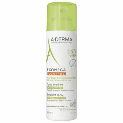 A-Derma Exomega Control Emollient Spray Anti-grattage Peaux Seches 200 ml