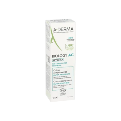 ADERMA Biology AC Hydra Crème Compensatrice Ultra-Apaisante Bio 40ml