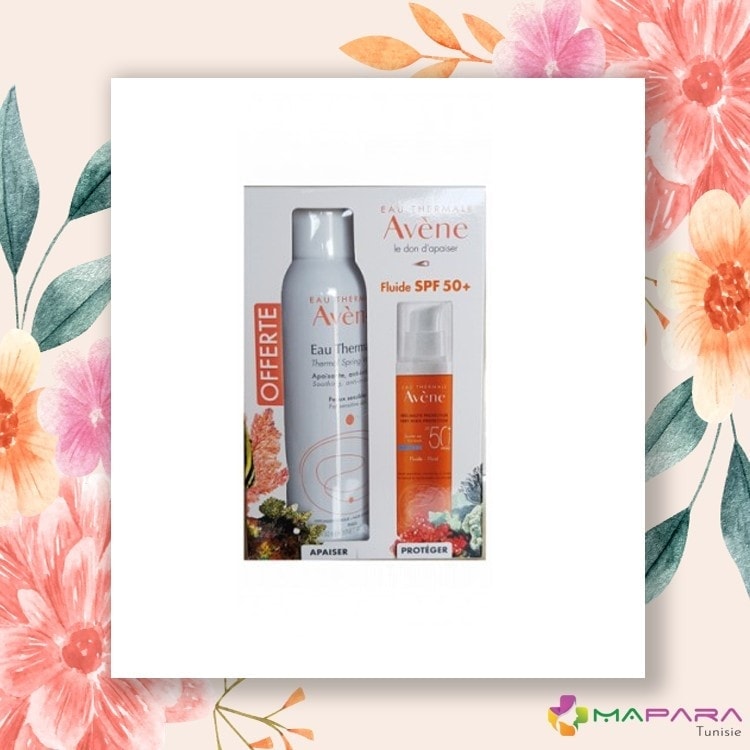coffret avene fluide spf 50 eau thermale 150 ml