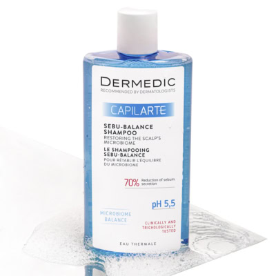 Dermedic capilarte shampooing sebu-balance pour cheveux gras 300ml
