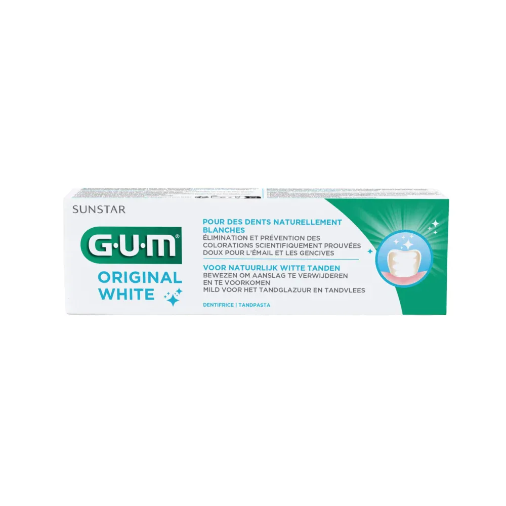 Gum original white dentifrice blancheur 75ml