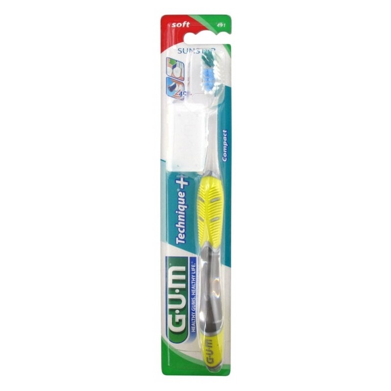 gum brosse a dents technique compact souple 491