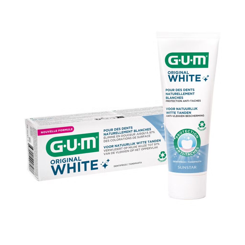 Gum original white dentifrice blancheur 75ml