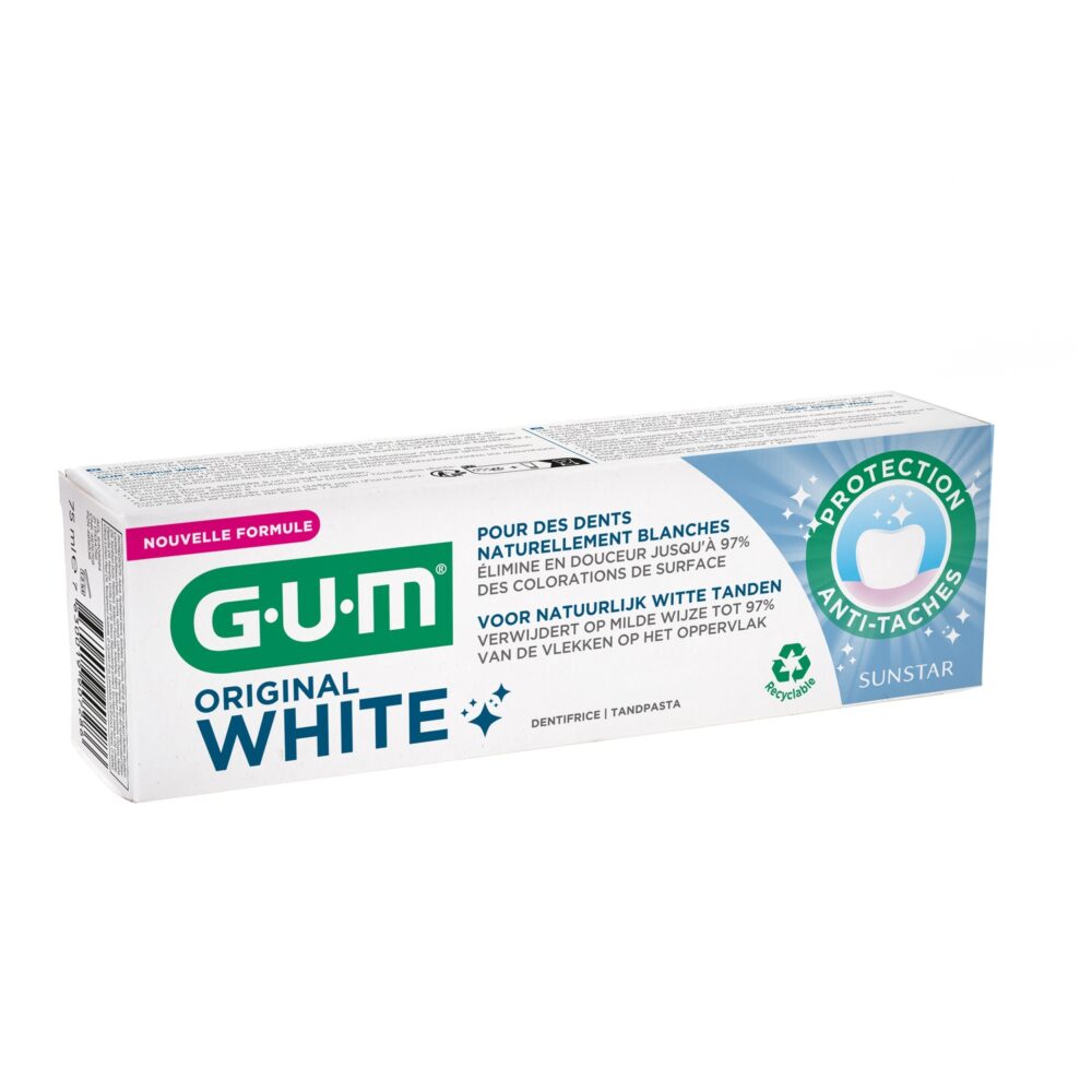 Gum original white dentifrice blancheur 75ml