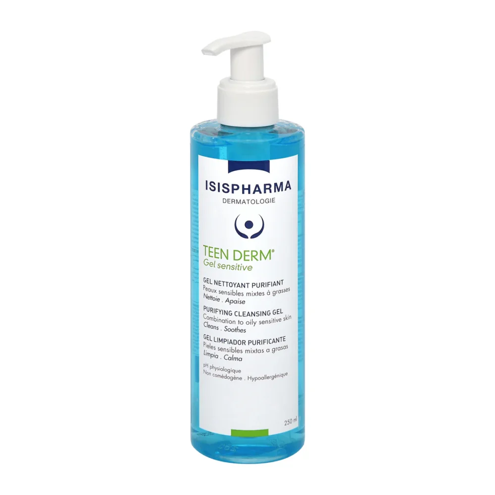 Isispharma teen derm gel sensitive nettoyant 250ml