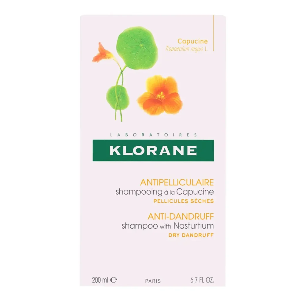 Klorane shampooing antipelliculaire à l'extrait de capucine 200ml