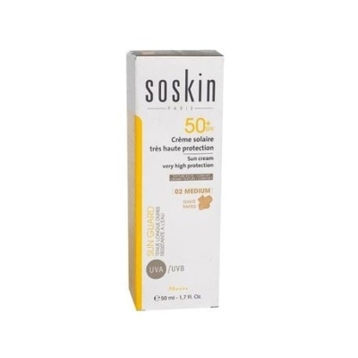 SOSKIN 02 Creme Solaire Teintee Medium SPF50+ 50 Ml