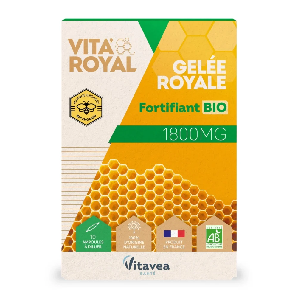 Vitavea vita'royal gelée royale bio 1800 mg 10 ampoules