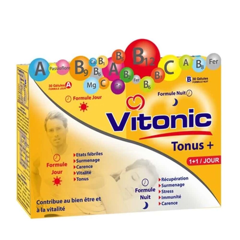 Vitonic tonus+ jour et nuit 60 gelules