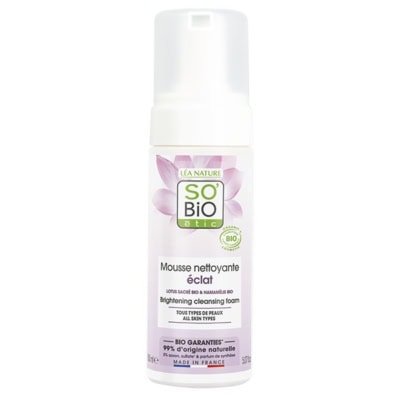 SO'BIO Pour une Peau Parfaite Mousse Nettoyante Éclat Lotus Sacré Bio 150ml