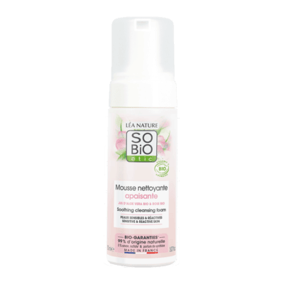 SO'BiO Hydra Aloe Vera Mousse Nettoyante Apaisante 150 ml