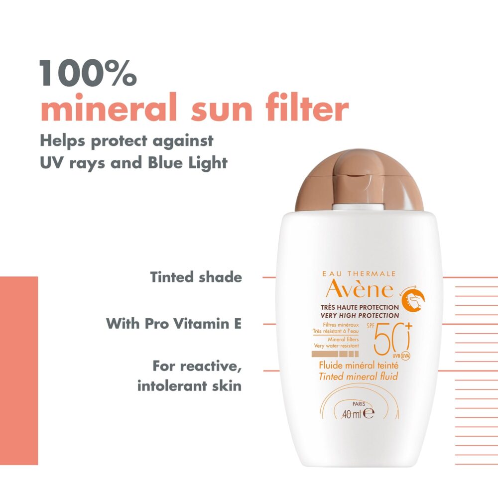 Avene fluide mineral teinte spf50+ 40ml
