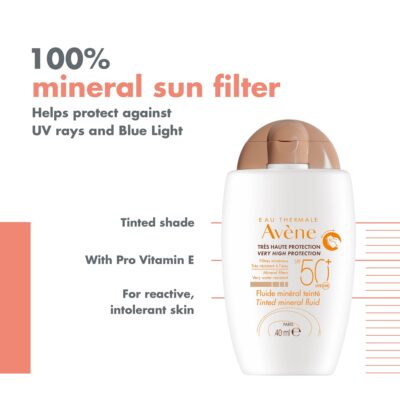 Avene fluide mineral teinte spf50+ 40ml Avene fluide mineral teinte spf50+ 40ml