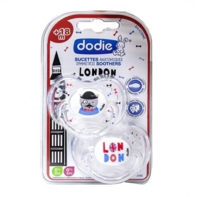 DODIE 2 SUCETTES ANATOMIQUES SILICONE MOTIF VILLE 18 MOIS ET + - MODELE . LONDON